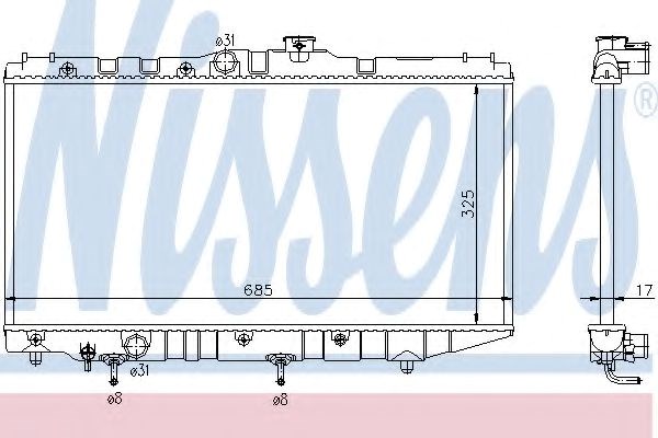 Радиатор водяной 647191 NISSENS