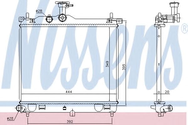 Радиатор основной 67610 NISSENS