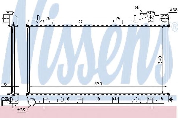 Радиатор водяной 67704A NISSENS