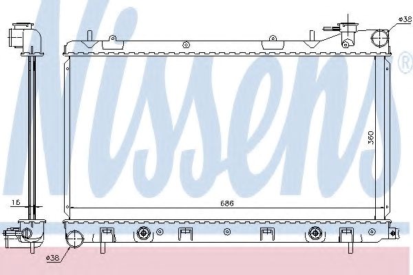 Радиатор основной 67728 NISSENS