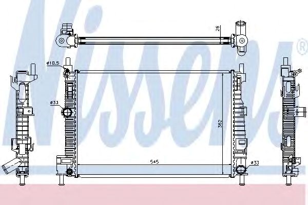 Радиатор 68523 NISSENS