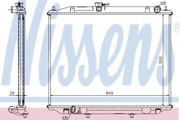 Радиатор основной 68706A NISSENS