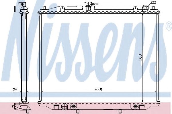 Радиатор охлаждения 68709A NISSENS