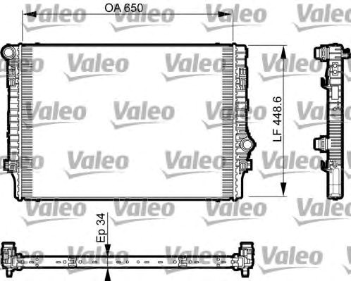 Радиатор охлаждения двигателя 735548 VALEO