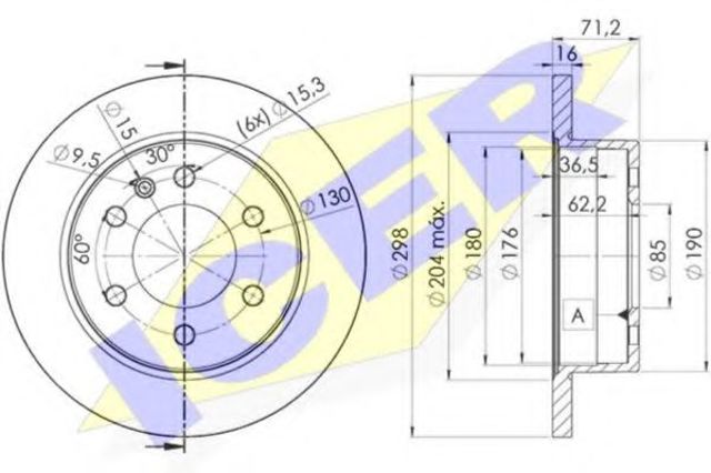 Дисковый тормоз 78BD01912 ICER