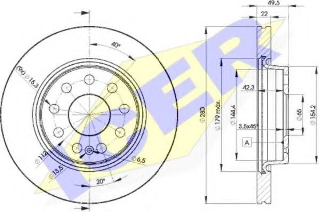 Ротор тормозной 78BD56142 ICER