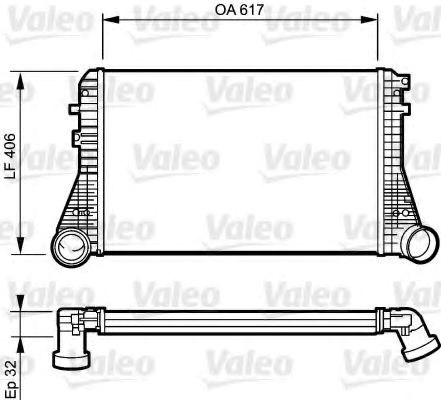 Радиатор интеркуллера 818795 VALEO