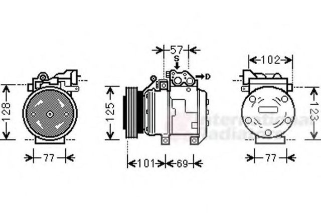 Компрессор системы кондиционирования 8200K208 VAN WEZEL
