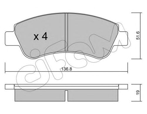 Тормозные колодки Citroen C4