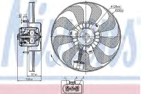 Вентилятор охолодження двигуна 85684