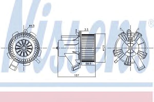Электромотор печки 87208 NISSENS