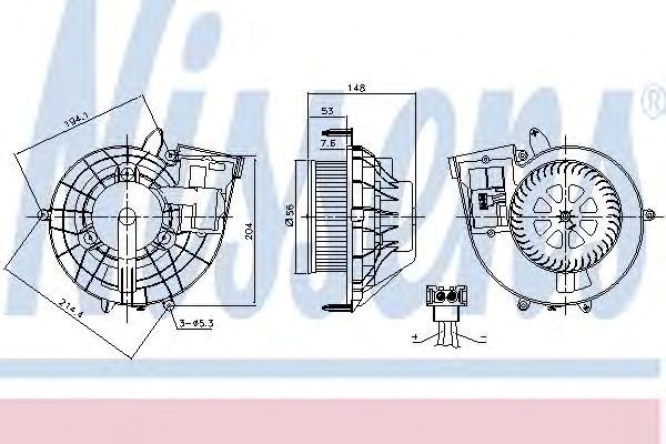 Отопителя салона 87210 NISSENS