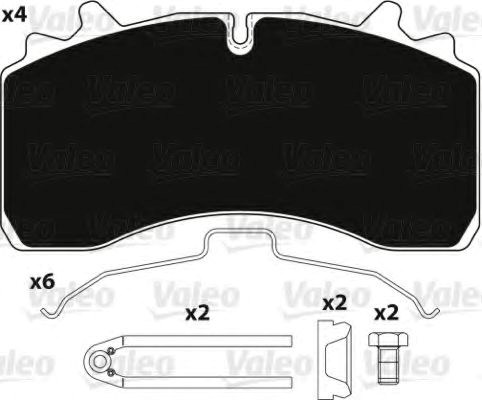 Колодки дисковые  882250 VALEO