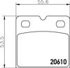 Колодки на тормоз задний дисковый 8DB355005301 HELLA