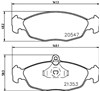 Передние тормозные колодки 8DB355007531 HELLA