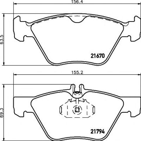 Колодки 8DB355007861 HELLA