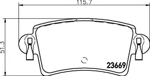 Задние дисковые колодки 8DB355009421 HELLA