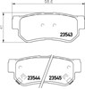 Задние дисковые колодки 8DB355009971 HELLA