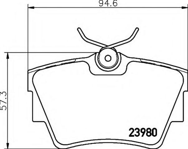 8DB355010761 HELLA Колодки тормозные задние дисковые купить в Полтава