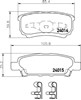 Комплект задних колодок 8DB355010811 HELLA