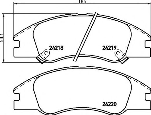 HELLA 8DB355012041 Передние тормозные колодки в наличии Харьков