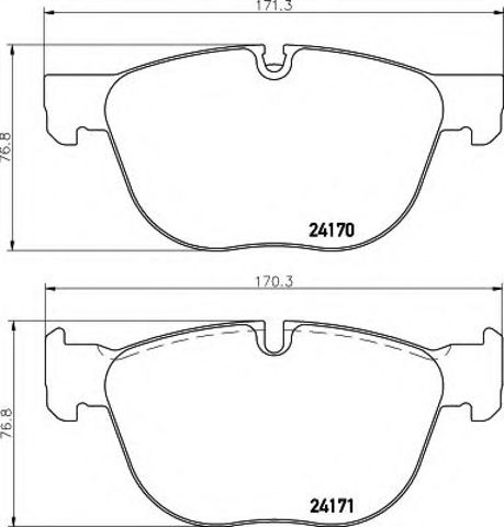Колодки передние 8DB355012541 HELLA