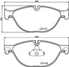 Колодки тормозные передние дисковые 8DB355015251 HELLA