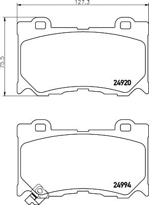 Передние тормозные колодки 8DB355015411 HELLA
