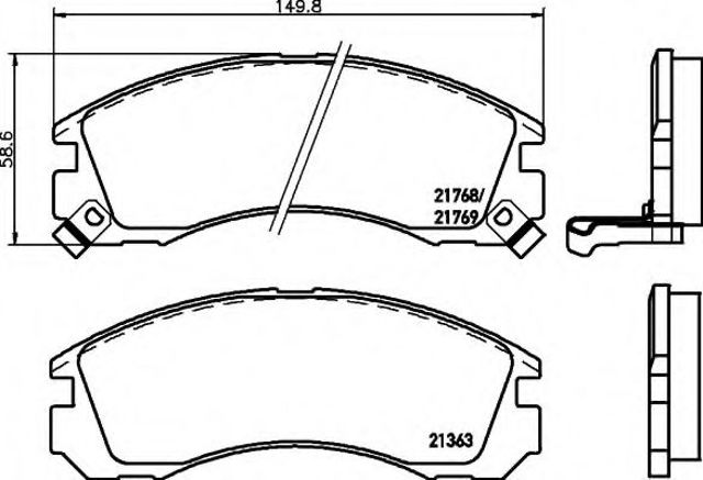 Колодки передние 8DB355016531 HELLA