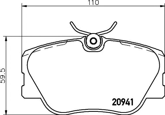 Колодки тормозные дисковые комплект 8DB355017601 HELLA
