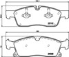 Передние тормозные колодки 8DB355019821 HELLA