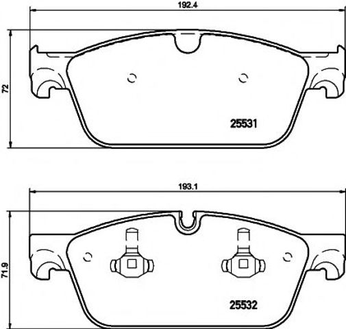 Колодки тормозные передние дисковые 8DB355020841 HELLA