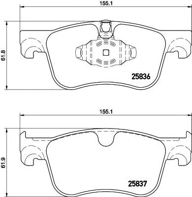 Колодки тормозные передние дисковые 8DB355020931 HELLA