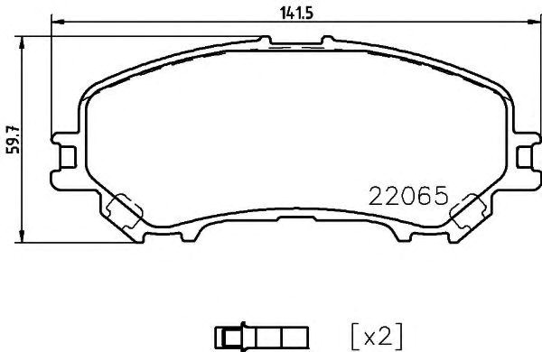 Колодки тормозные 8DB355021861 HELLA