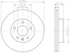 Диск тормозной передний 8DD355105591 HELLA