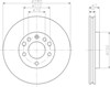 Тормоз дисковый передний 8DD355106071 HELLA