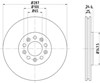 Диск тормозной передний 8DD355107611 HELLA