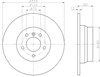 Диск тормозной задний 8DD355107771 HELLA