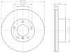 Диск тормозной передний 8DD355108581 HELLA