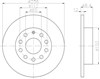 Диск тормозной задний 8DD355109641 HELLA