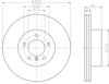 Передний тормозной диск 8DD355109961 HELLA