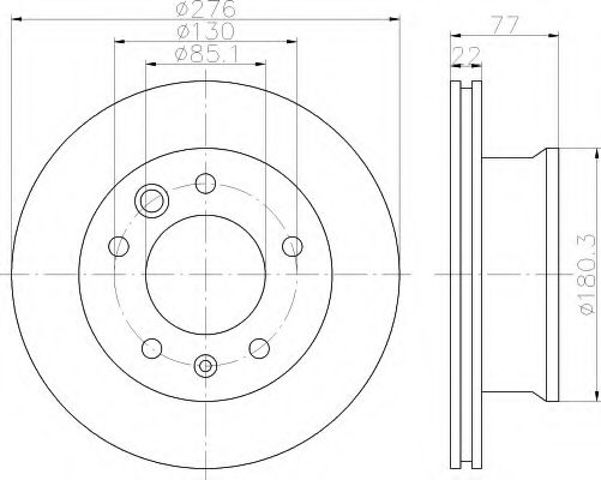 Ротор тормозной 8DD355111001 HELLA