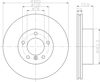 Диск тормозной передний 8DD355111921 HELLA