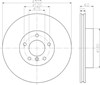 Диск тормозной передний 8DD355112231 HELLA