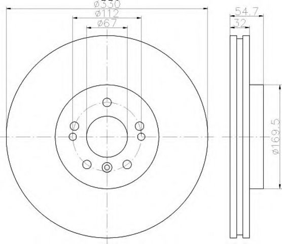 Ротор тормозной 8DD355113171 HELLA