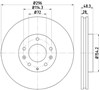 Передний тормозной диск 8DD355115781 HELLA