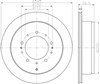 Диск тормозной задний 8DD355116331 HELLA