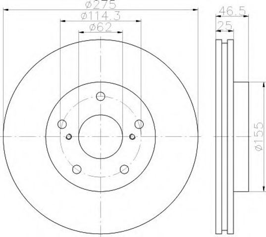 Ротор тормозной 8DD355117361 HELLA