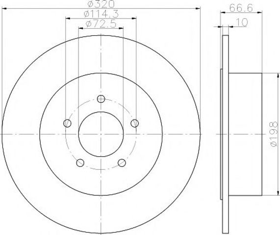 Ротор тормозной 8DD355117411 HELLA