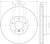 Диск тормозной передний 8DD355117731 HELLA